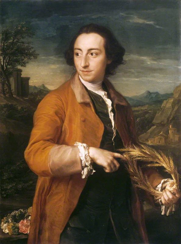 Ritratto di Lascelles Raymond Iremonger (1718 - 1719, 1793), con ghirlande di mais e rose, Batoni Pompeo